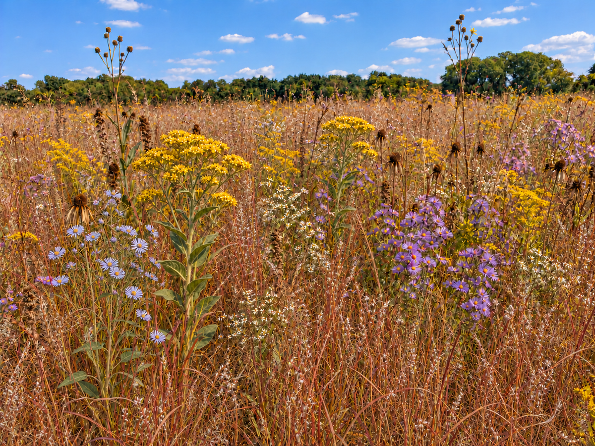 Representative edited fall view of the Shorter-Grass foundation plus Expanded and Maximum Diversity; add-ons sold separately.