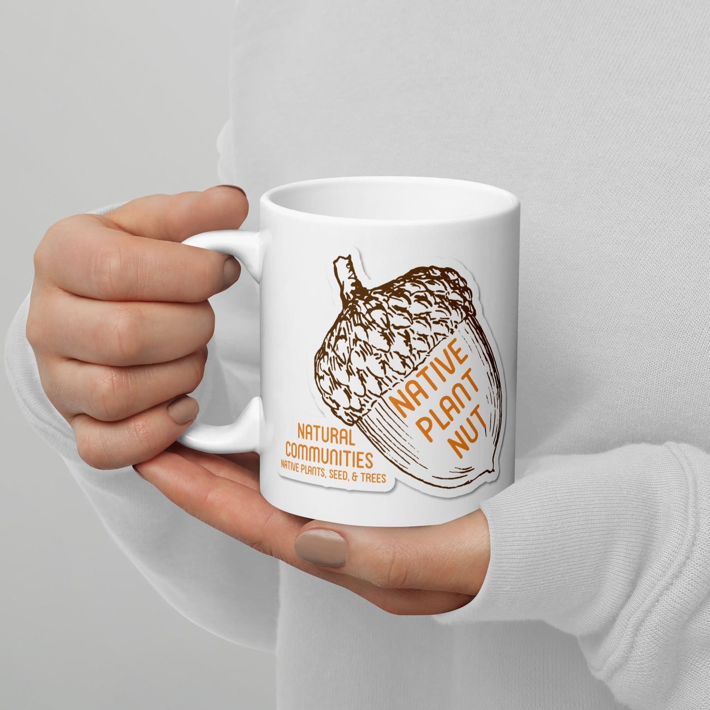 Native Plant Nut White Glossy Mug