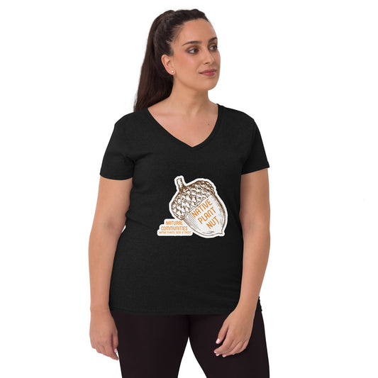 Native Plant Nut Women’s recycled V-neck T-shirt
