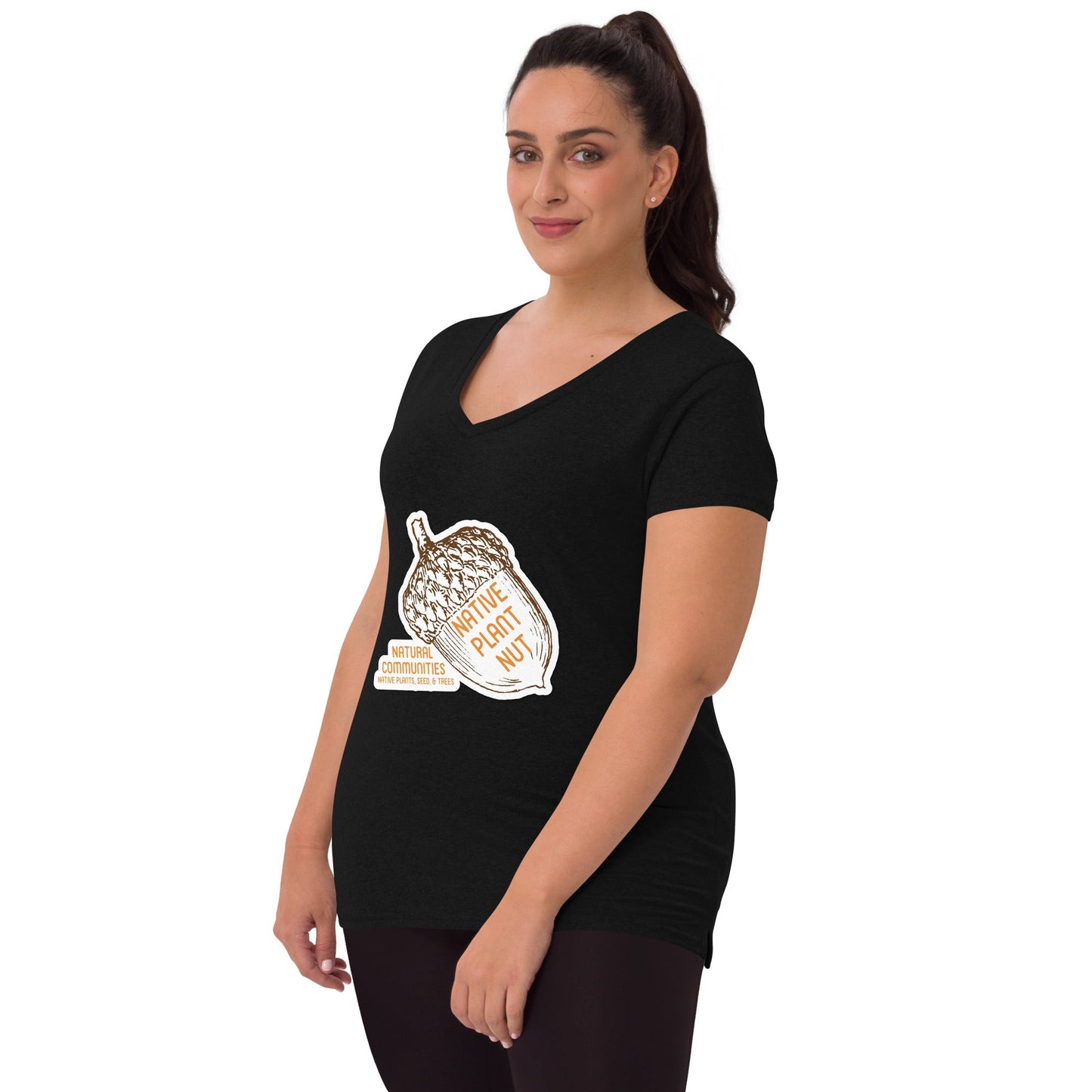 Native Plant Nut Women’s recycled V-neck T-shirt