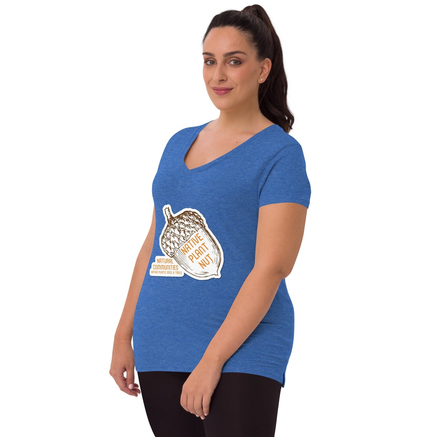 Native Plant Nut Women’s recycled V-neck T-shirt