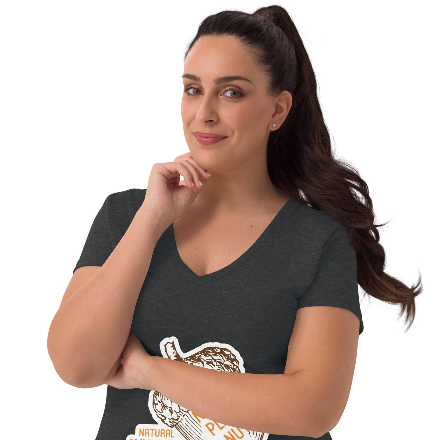 Native Plant Nut Women’s recycled V-neck T-shirt