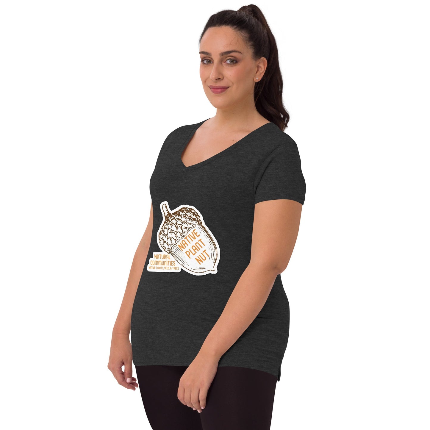 Native Plant Nut Women’s recycled V-neck T-shirt
