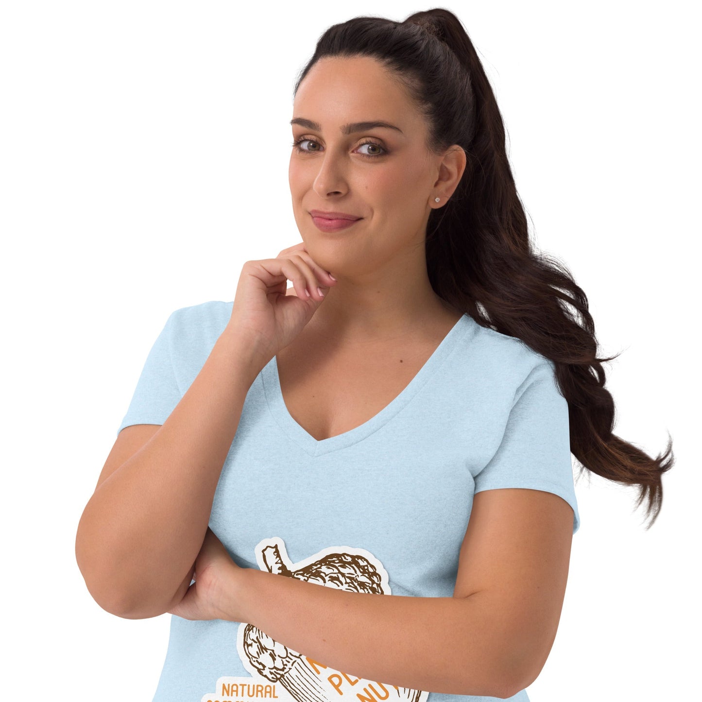 Native Plant Nut Women’s recycled V-neck T-shirt