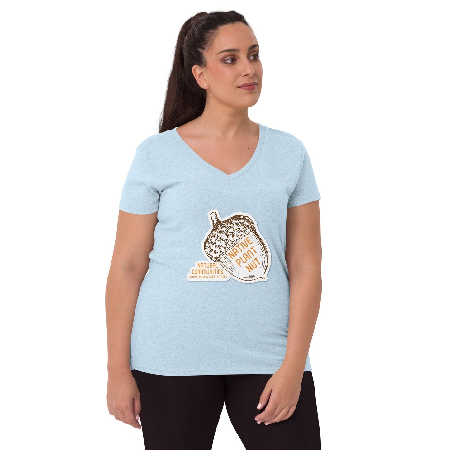 Native Plant Nut Women’s recycled V-neck T-shirt