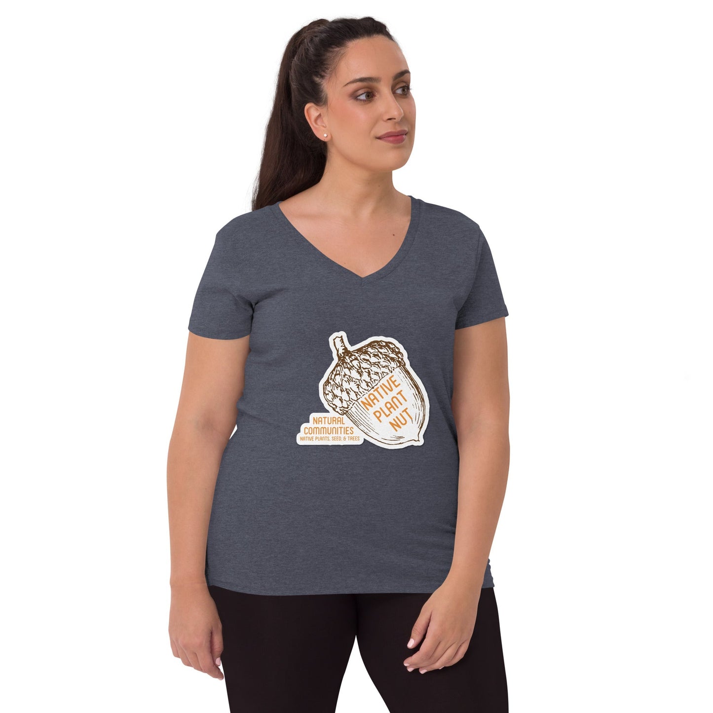 Native Plant Nut Women’s recycled V-neck T-shirt