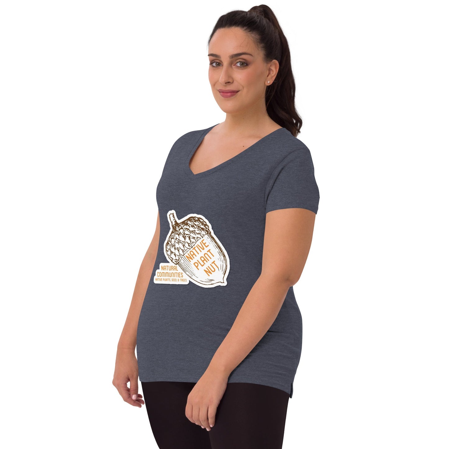 Native Plant Nut Women’s recycled V-neck T-shirt
