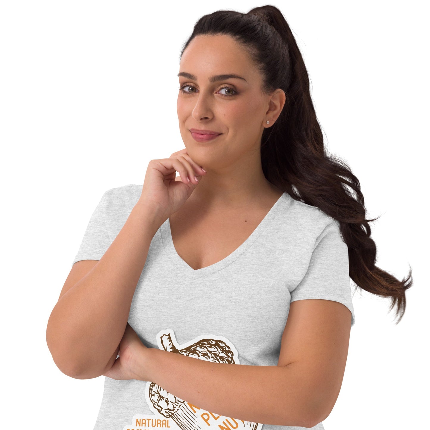 Native Plant Nut Women’s recycled V-neck T-shirt