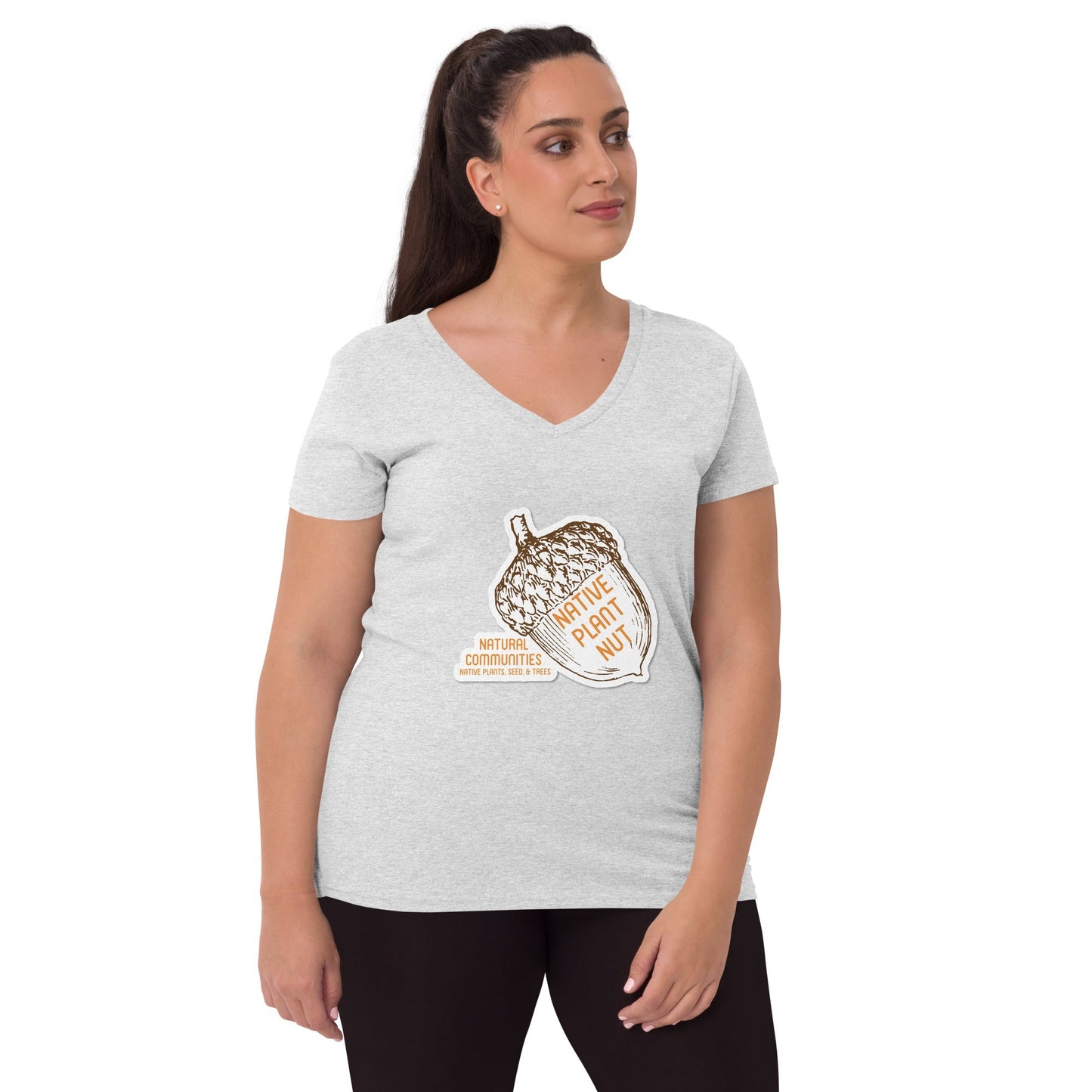 Native Plant Nut Women’s recycled V-neck T-shirt