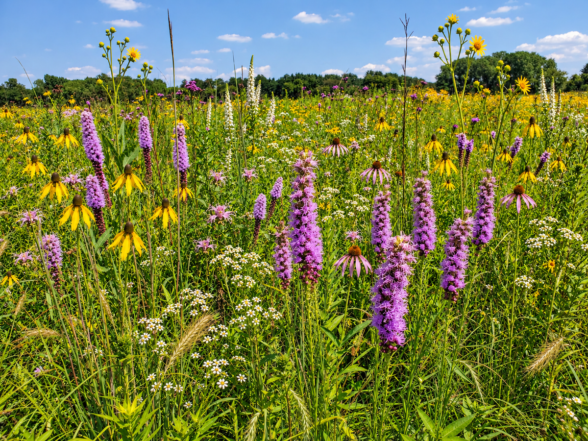 Illustrative late-summer view of Core plus Expanded plus Maximum Diversity; add-ons are sold separately.