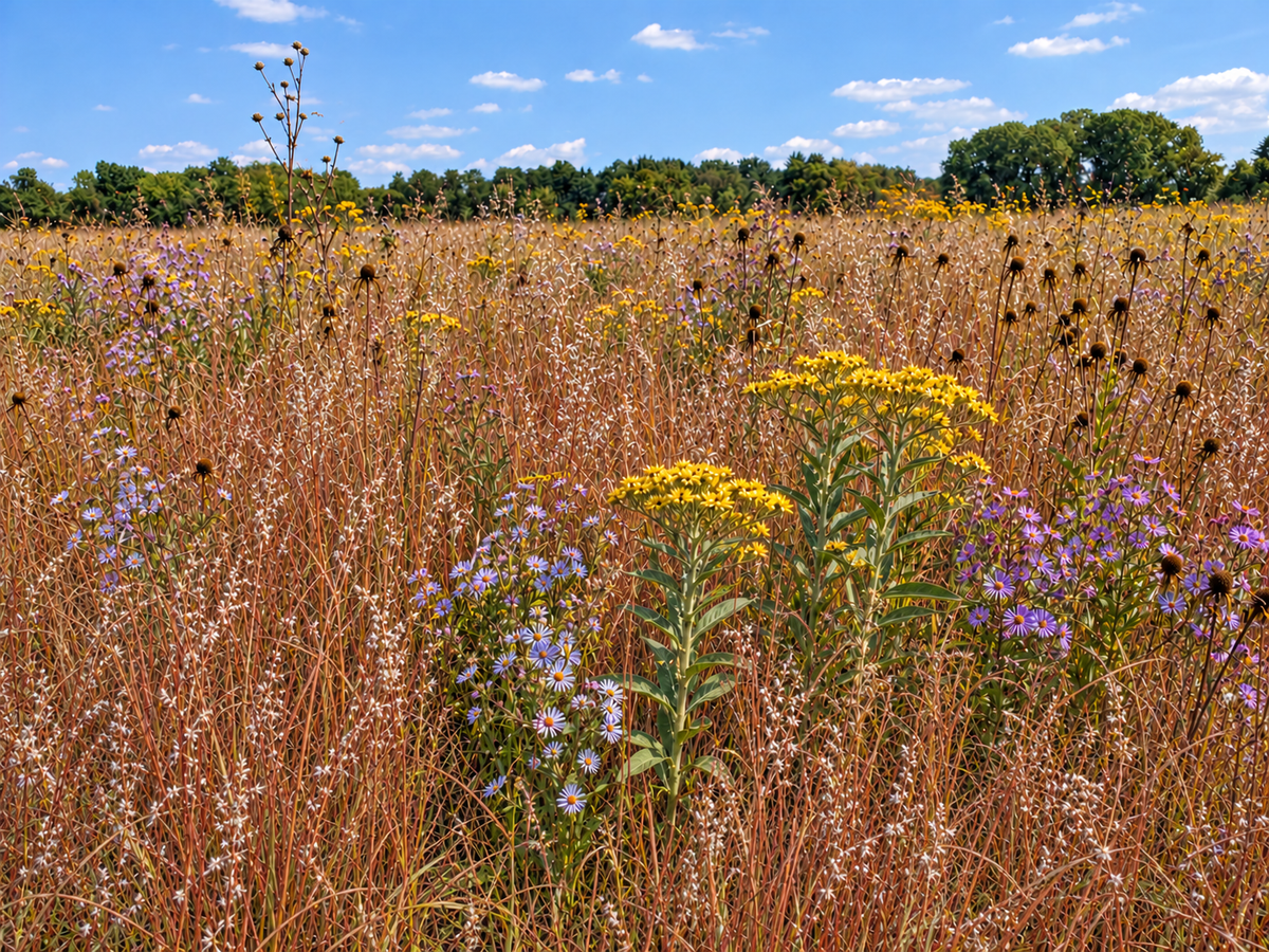 Representative edited fall view of the Shorter-Grass foundation plus Expanded Diversity; add-on sold separately.