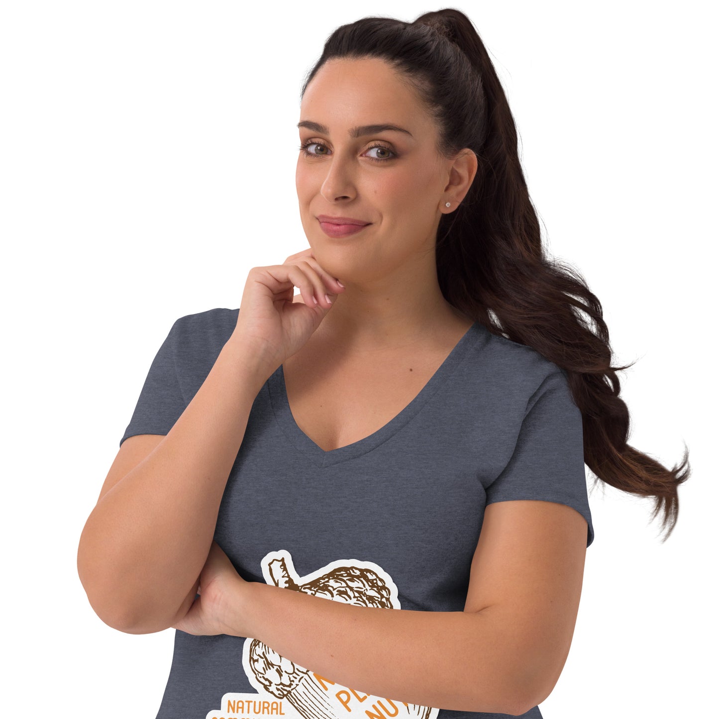Native Plant Nut Women’s recycled V-neck T-shirt